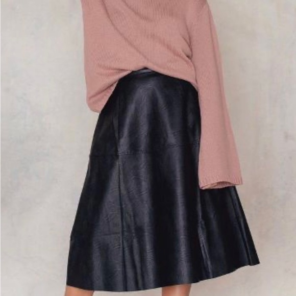 Halogen Faux leather A line skirt - Picture 10 of 11